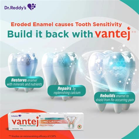 Dr. Reddy's Vantej Sensitivity Protection Toothpaste Recommended by ...