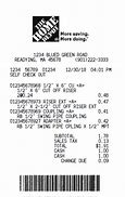 Image result for Scan of Home Depot Receipt