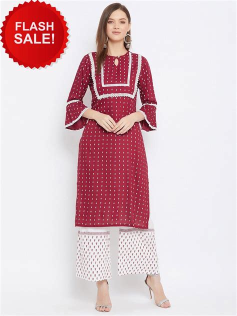 Printed Kurta With Palazzos – BITTERLIME