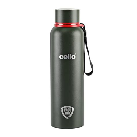 Cello Kent Thermosteel Flask with DTP Coating, 900ml, Military Green ...
