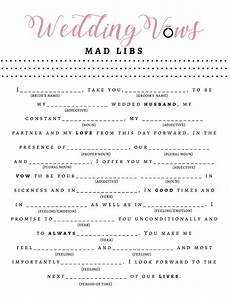 Fill In The Blank Vows Template by Bridal Shower Wedding Vow Mad Libs Etsy Fill In The Blank Vows Template