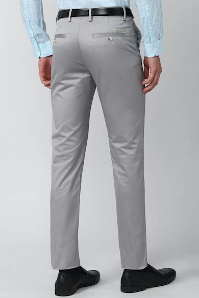 Buy Men Grey Solid Regular Fit Chino Casual Trousers Online - 801516 ...