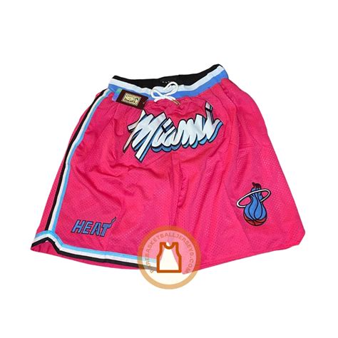 Miami Heat Pink Just Don Shorts - Rare Basketball Jerseys