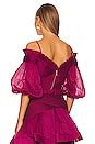 Zimmermann Pleated Off Shoulder Top in Berry | REVOLVE