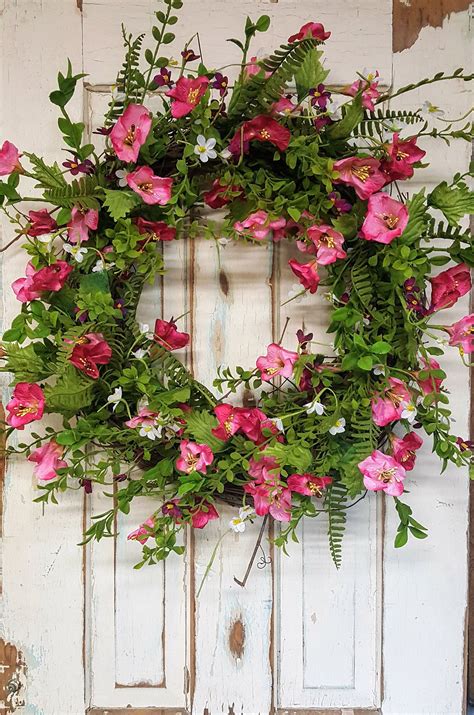 Front Door Wreath, summer wreath, spring wreath, Outdoor wreath, wreath ...