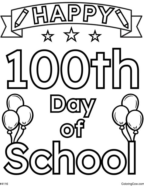 100th Day Of School Coloring Page Preschool