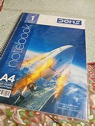 Doms Space Series 1 Subject Spiral Notebook | A4, 70 GSM, Single Line ...