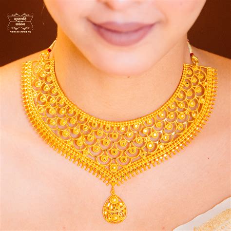 Premium Gold Plated Sukanya Necklace with Earrings – Jewellery Khazana