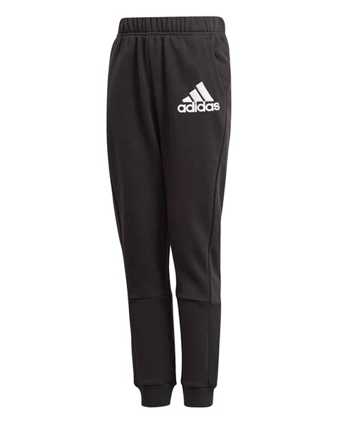 adidas kids boys pants with puff print performance logo pack of 1- black