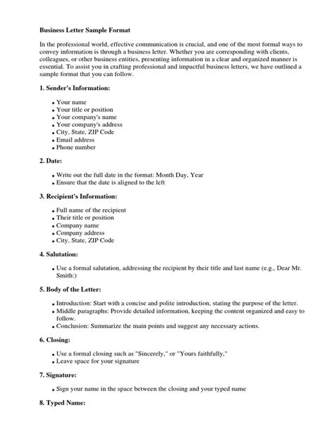 Business Letter Example PDF 的图像结果