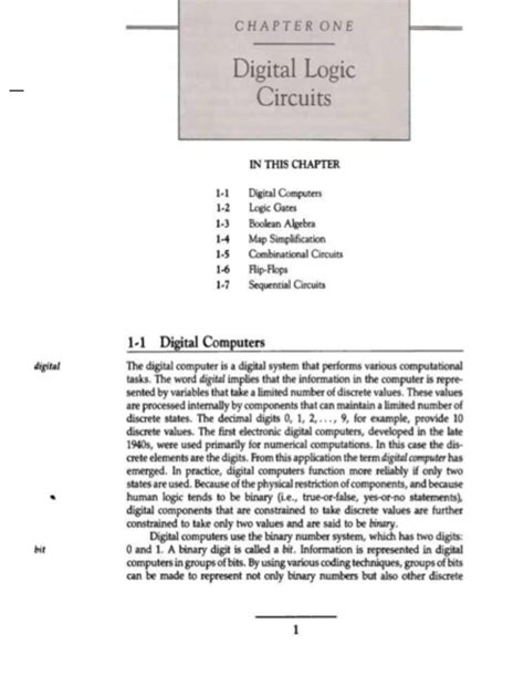 Co-unit-1 - CHAPTER ONE Digital Logic Circuits IN THIS CHAPTER Digital ...