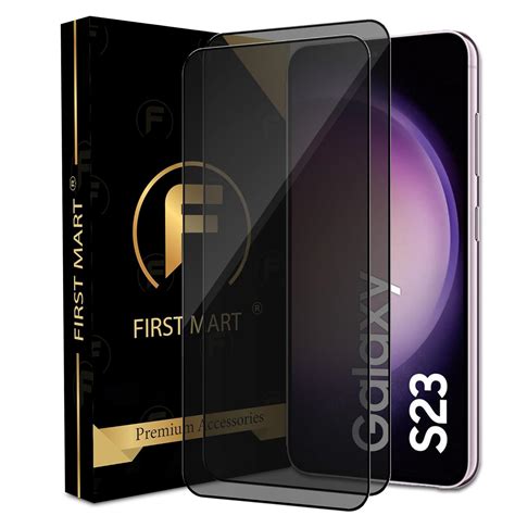FIRST MART Military-Grade Privacy Tempered Glass for Samsung Galaxy S23 ...