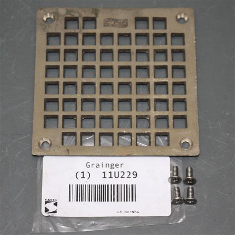 Jay R Smith Floor Drain Grate B05NBG, for 5" Square, Nickel Bronze Grid ...