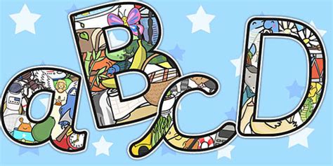 Alphabet Themed A4 Display Lettering (teacher made) - Twinkl