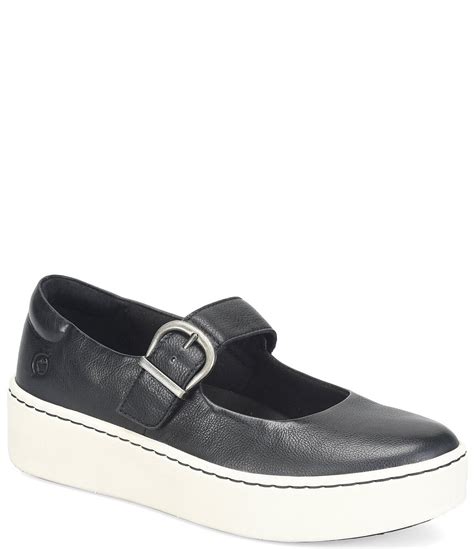 Born Mira Leather Platform Mary Jane Flats | Dillard's