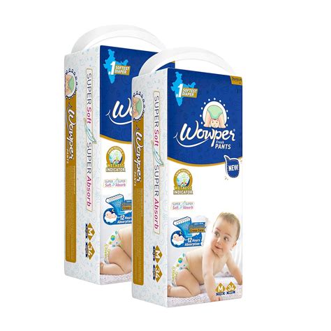 Buy Wowper Baby Diapers | M | 68 count| Wetness Indicator |Anti Rash ...