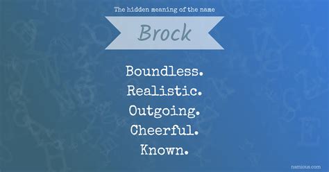 Brock Name
