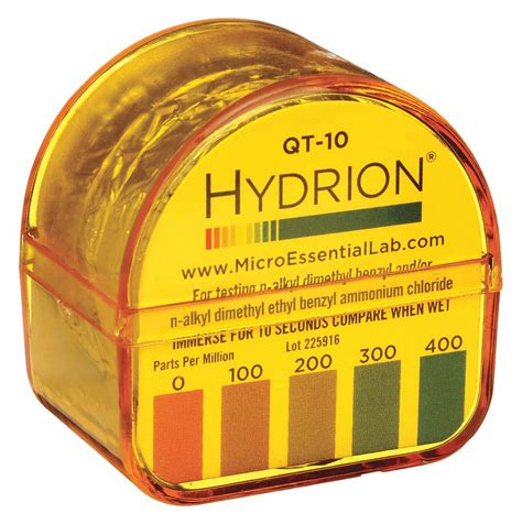 HYDRION, 0 to 400 ppm Quaternary Ammonium, Quaternary Ammonium, Test ...