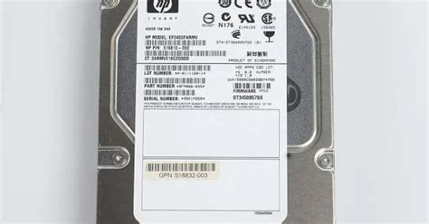 HP 450GB 15K SAS 6 Gbps 3.5" 516810-002