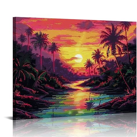 Awypu cute pandas in the jungle, watercolor art, framed canvas print ...