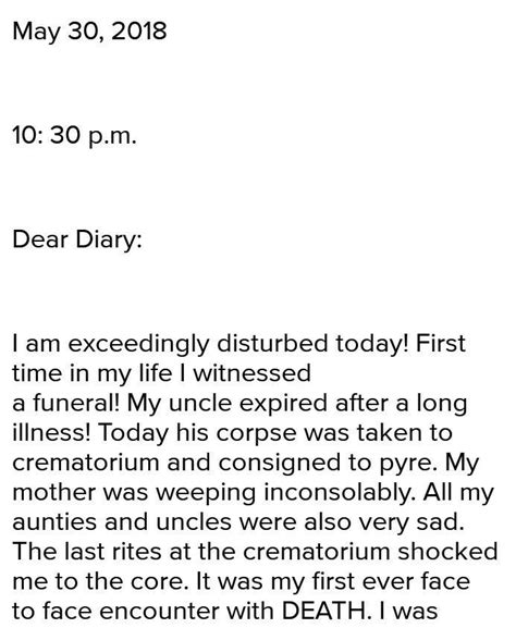 AL2. Today, you witnessed a funeral ceremony of a distant relative. It ...