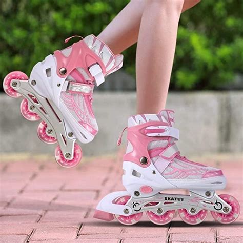 RUMQOL 4 Wheels Adjustable Inline Skates Skating Shoes for Boys Kids ...