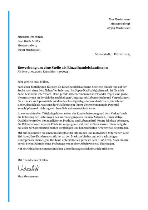 Einkauf Bewerbungsschreiben Muster – FMSMB