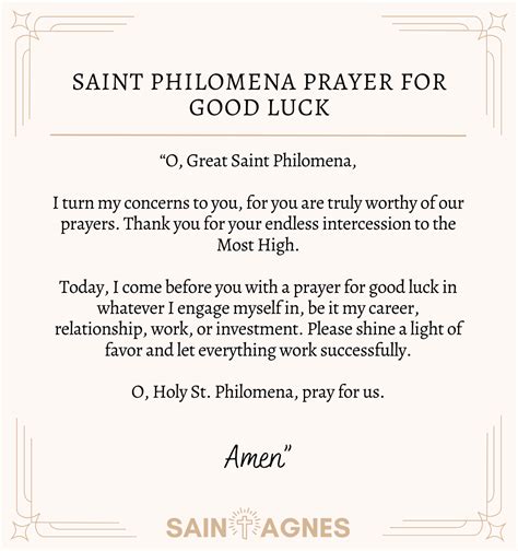 5 Saint Philomena Prayers: Health, Good Luck, and Money