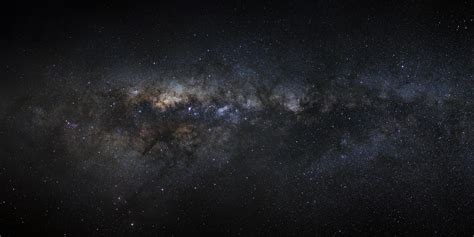 Panorama Milky way galaxy with stars and space dust in the universe ...