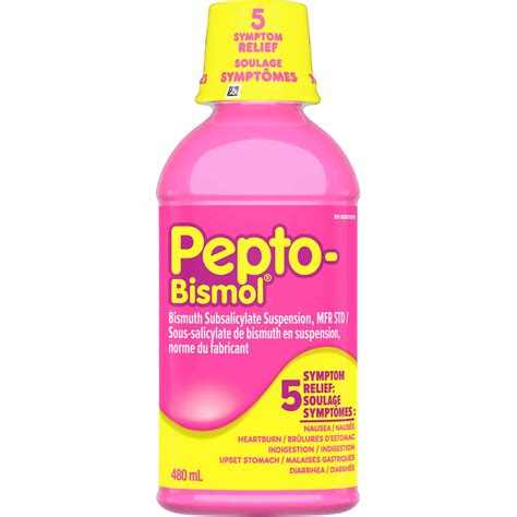 Pepto Bismol Liquid Original Flavor 480mL - Fast Relief for Nausea, Heartburn, Indigestion ...