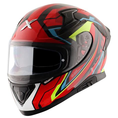 AXOR Apex Road Trip Black Red Full Face Helmet – Sparkly Helmets