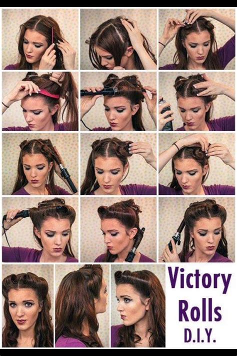 Image result for Pin Up Hairdo Tutorial Step by Step