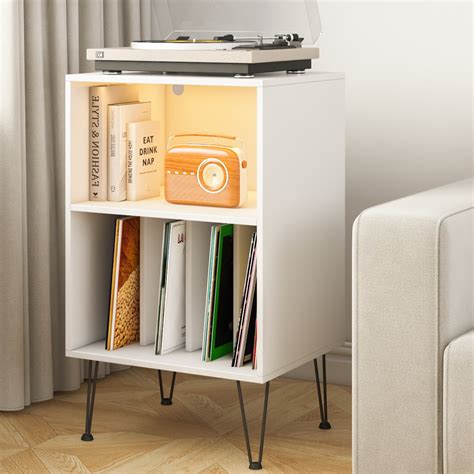 Vinyl Record Storage End Table at Laura Painter blog