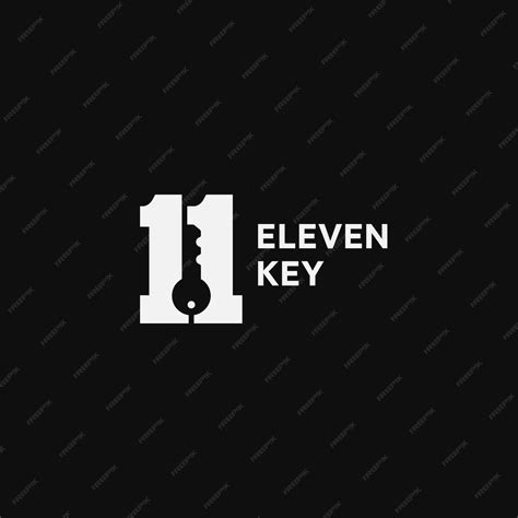 Number 11 with negative space key logo design eleven key symbol icon ...