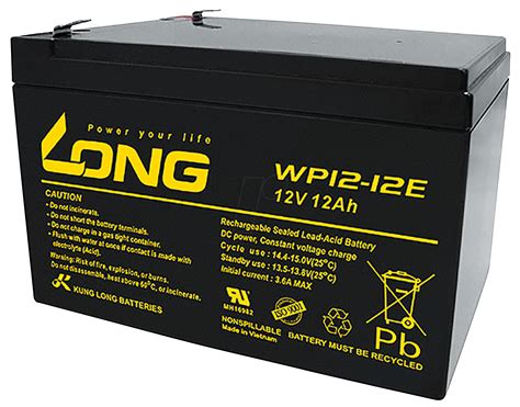 WP12-12E-F2 - Maintenance-free sealed lead-acid battery, 12 Ah, 12V, for cycle | elecena.pl ...