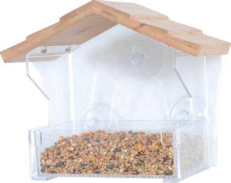 Bambusowy karmnik okienny S, 20 x 11 x 17 cm dla ptaków ZO-170636 z...