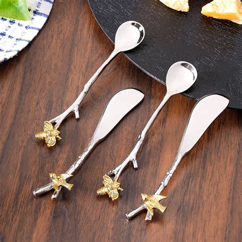 Bee And Bird Stainless Steel Cutlery Set Of 4 Online - Premium Cutlery ...