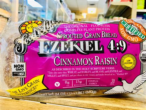 Ezekiel Bread Cinnamon Raisin Glycemic Index at Gwen Green blog