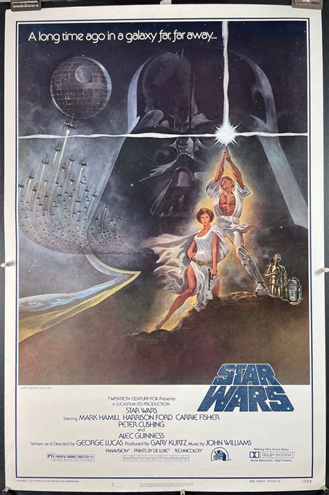 STAR WARS, Original Rolled Style A First Printing Movie Poster - RARE ...