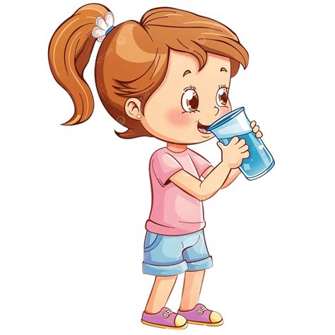 Woman Drinking Water Clip Art Girl Drinking Water Stock Illustrations