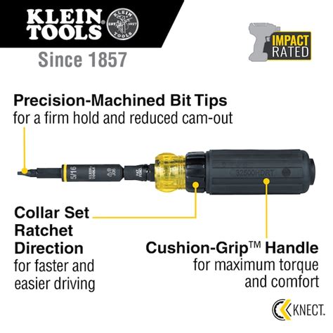 Klein Tools 11-Piece Ratcheting Multi-bit Variety Pack Screwdriver ...