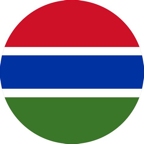 Gambia flag round shape PNG 22111799 PNG