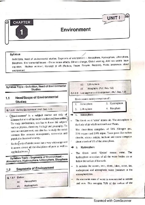 Environmental Studies Units: Concepts, Issues, and Solutions (MSBTE ...
