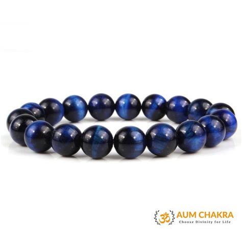 Natural Blue Tiger Eye Stone Bracelet For Good Luck – Aum Chakra