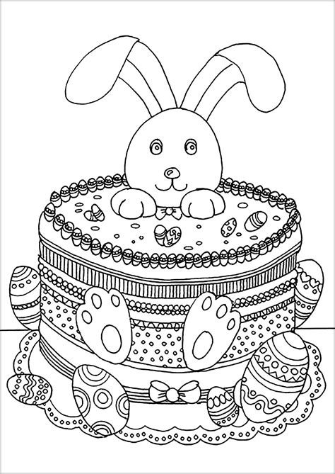 Easter rabbit - Easter Coloring Pages for adults