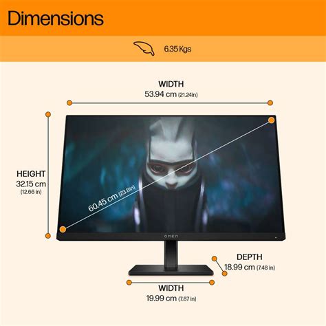 HP 60.45 cm (24 inch) Full HD IPS Panel with 99% sRGB, Height ...