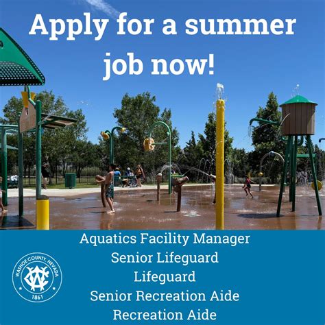 📢 Now is the time to apply for a summer recreation job with Washoe ...