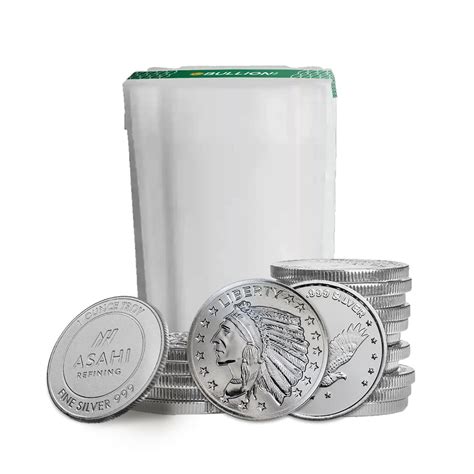 1 oz Silver Round, Random Design, Tube of 20, .999 Fine Silver ...