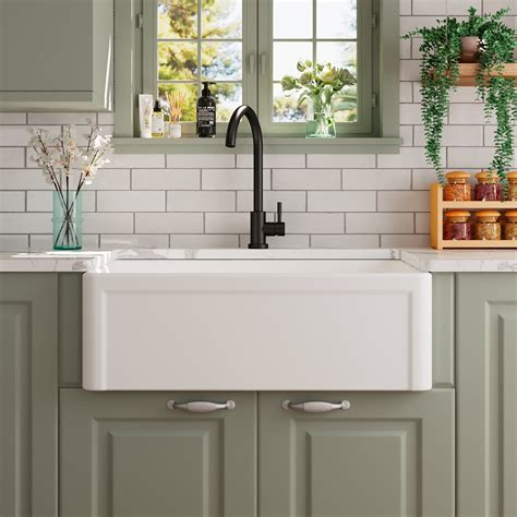 DeerValley DV-1K016 30" L x 20" W Farmhouse Kitchen Sink Apron Front ...