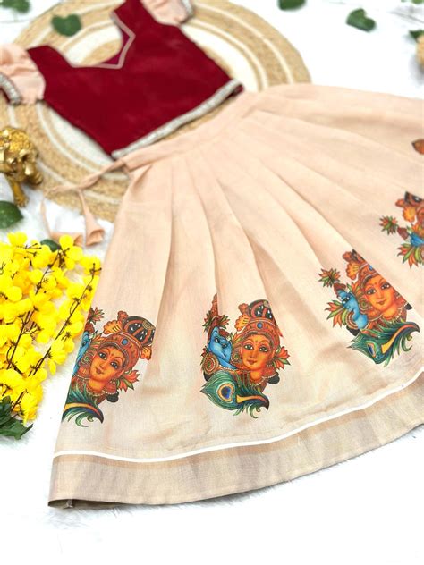 Soft Satin Kids Lehenga Set – House of Nazakat